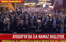 Nakon 86 godina klanjana prva džuma u Aja Sofiji, prisustvovao i Erdogan