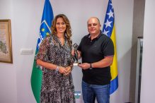 Prijem kod Premijera USK za Bišćanku Arijanu Vojić, službeno lice Međunarodne rukomente federacije