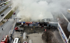 Veliki požar na Autobuskoj stanici u Sarajevu