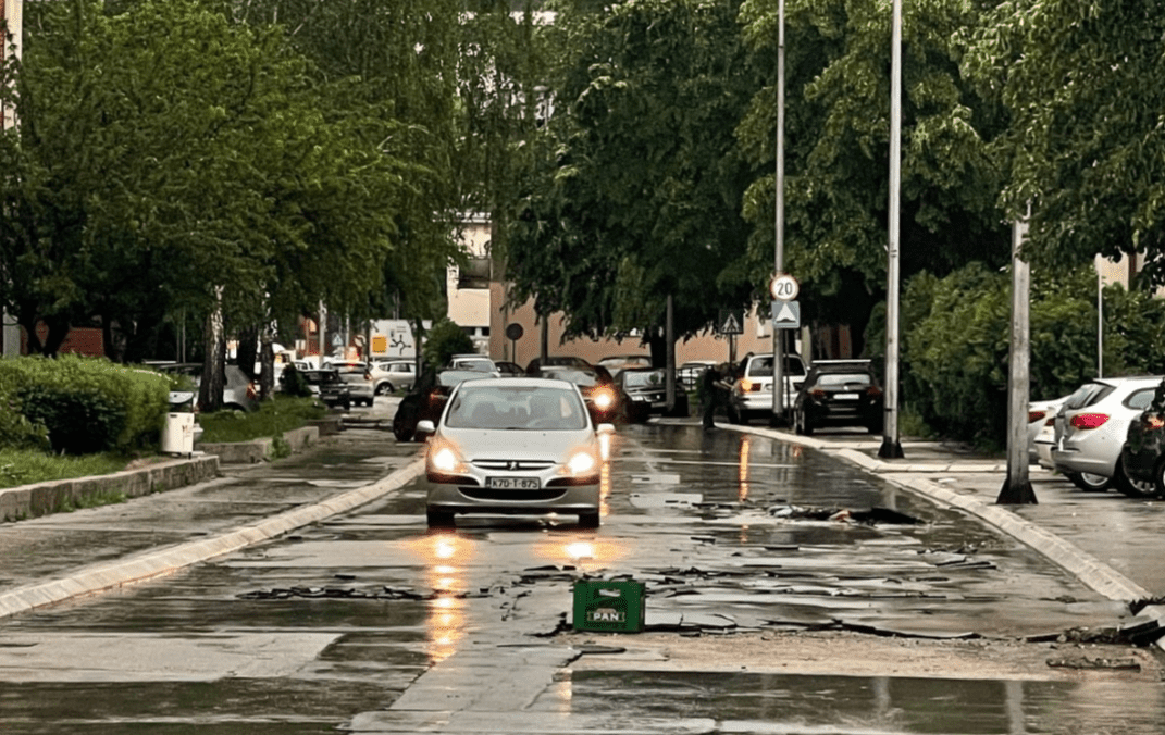 Olujno nevrijeme u Zenici: Jaka kiša i led pričinili veliku štetu