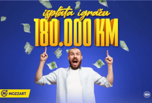U Mozzartu isplaćen dobitak: Prijedorčanin osvojio rekordnih 180.000 KM