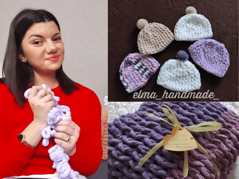 Kladuščanka Elma Okić jedinstvenom tehnikom pletenja prstima izrađuje unikatne predmete od vune