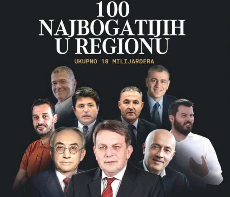 100 najbogatijih ljudi u regionu ima 69 milijardi eura