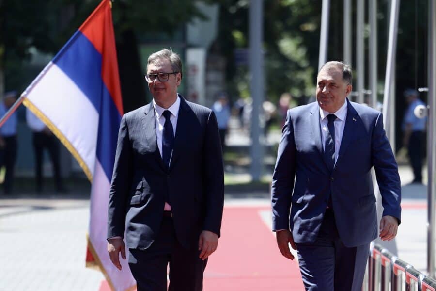 Dodik i Vučić stigli u Banjaluku, očekuje se obraćanje medijima