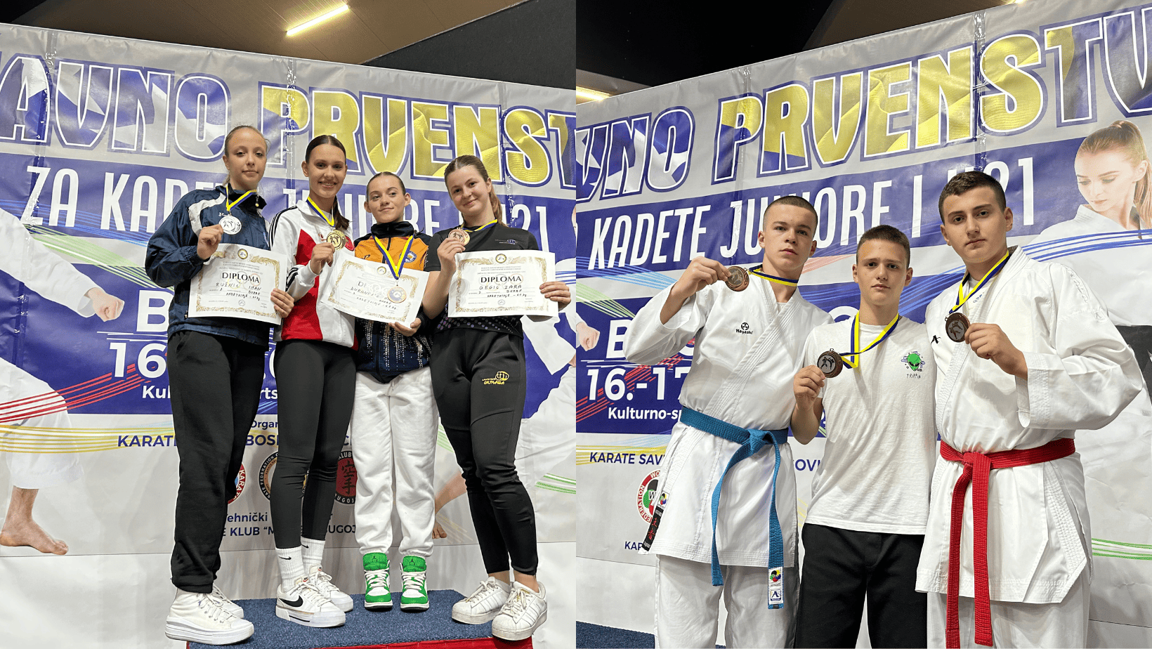 Karataši Regeneracije osvojili srebro i bronzu na Državnom karate prvenstvu za kadete, juniore i U21