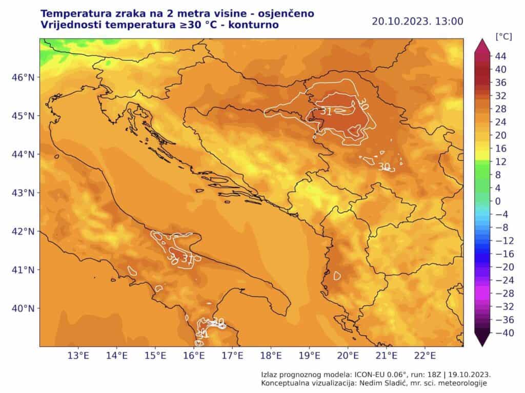 Sladić najavljuje gdje će danas biti 30 stepeni