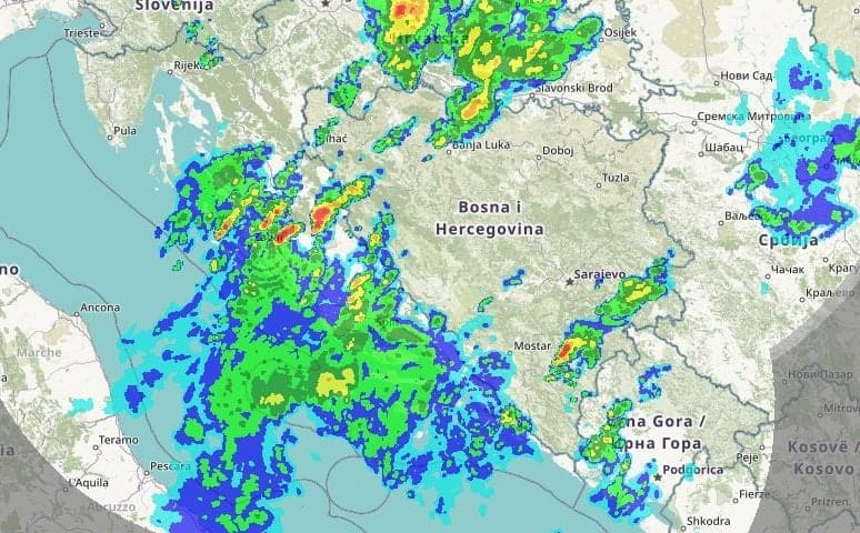 U BiH stiže nevrijeme, upaljen narandžasti meteoalarm