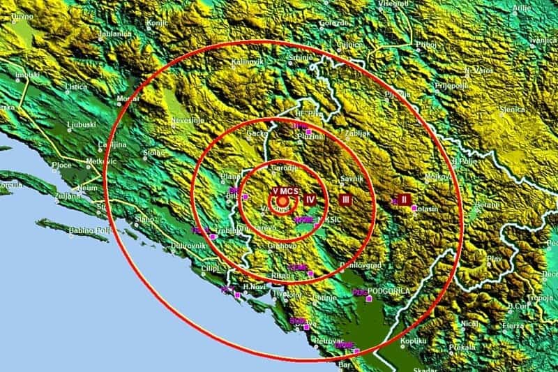 Snažan zemljotres pogodio Crnu Goru, osjetio se i u BiH