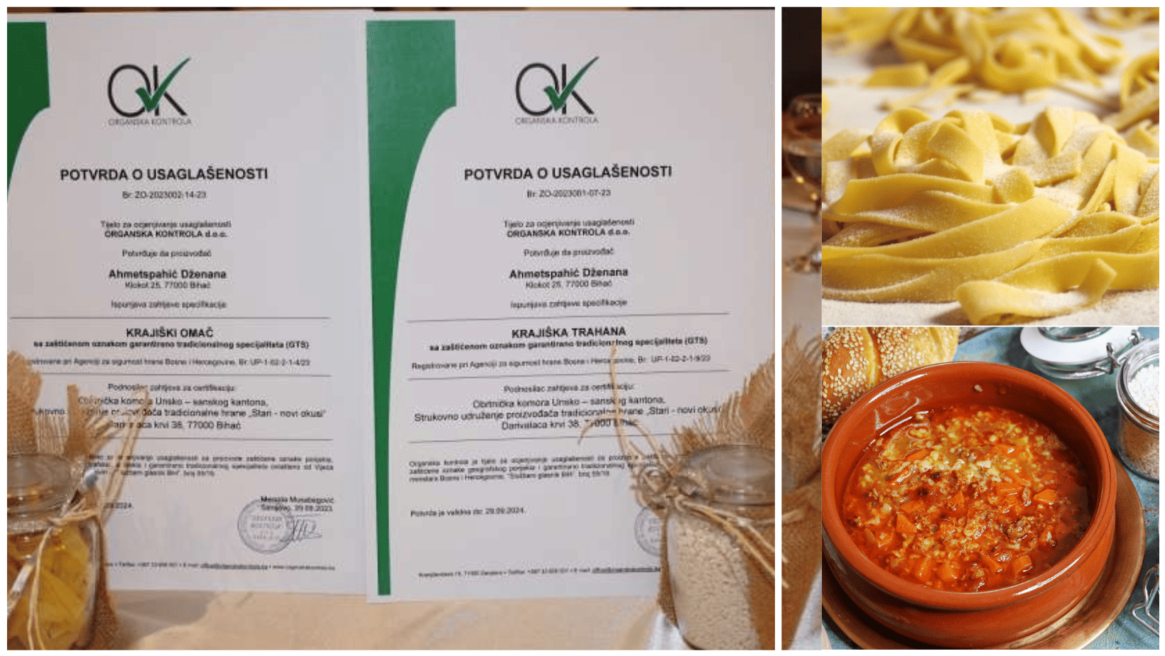 Krajiška trahana i omač dobili oznaku garantirano tradicionalni specijalitet
