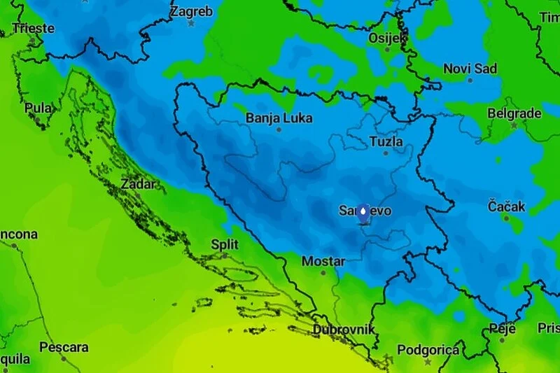 Velike vremenske oscilacije u BiH: Temperature će pasti za 20 stepeni u samo 48 sati