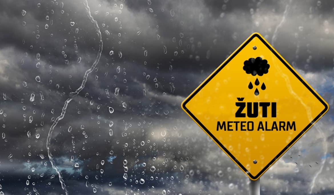 Upaljen žuti meteoalarm za danas, a narednih dana nas očekuju neobične decembarske temperature