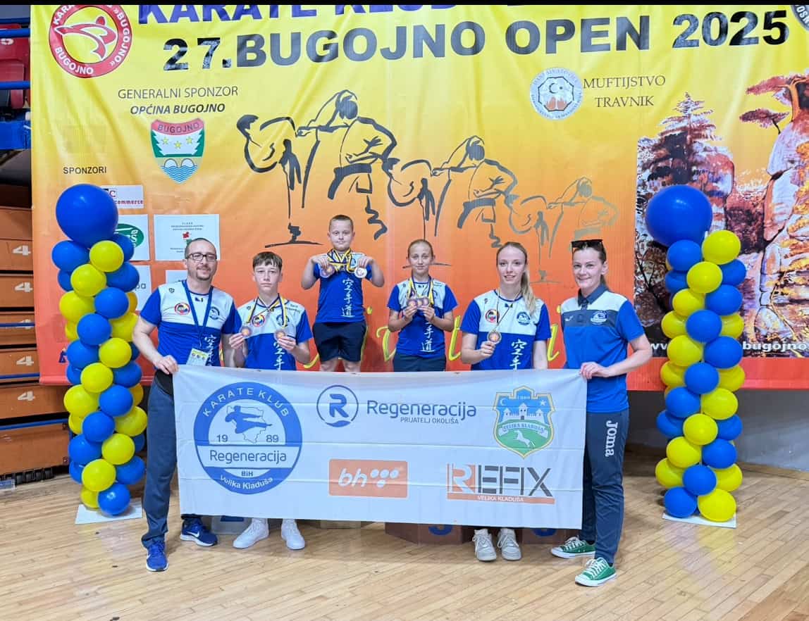Karate klub “Regeneracija” briljirao na 27. Bugojno Open – Ajvatovica Kupu 2025!