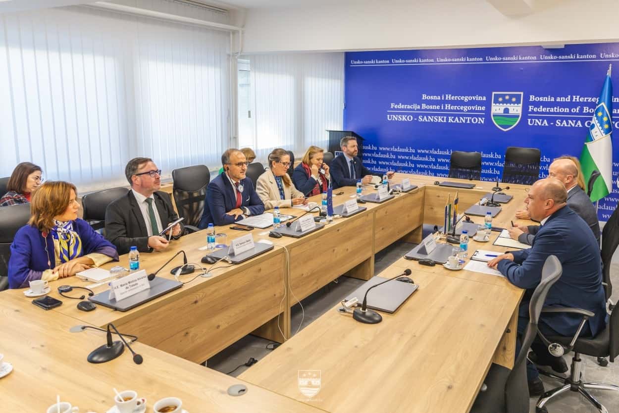 Delegacija EU i ambasadori posjetili Unsko-sanski kanton: Fokus na razvoj i evropske integracije