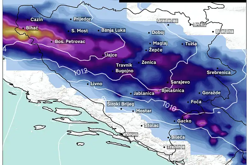 U BiH se od petka očekuju velike snježne padavine, visina snijega u Krajini ići će i do 40 cm