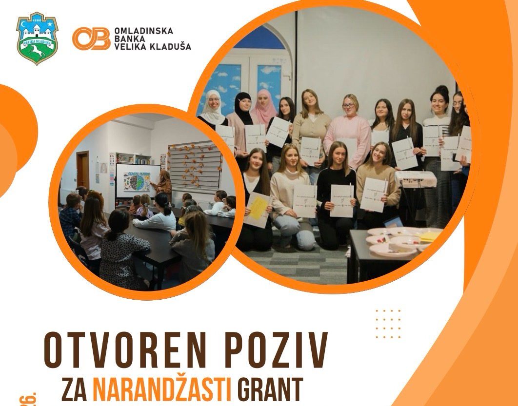 Otvoren javni poziv Omladinske banke: Narandžasti grantovi za 2026. godinu