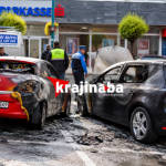 Drama u centru Bihaća: Golf potpuno izgorio, vatra zahvatila još dva vozila i zgradu