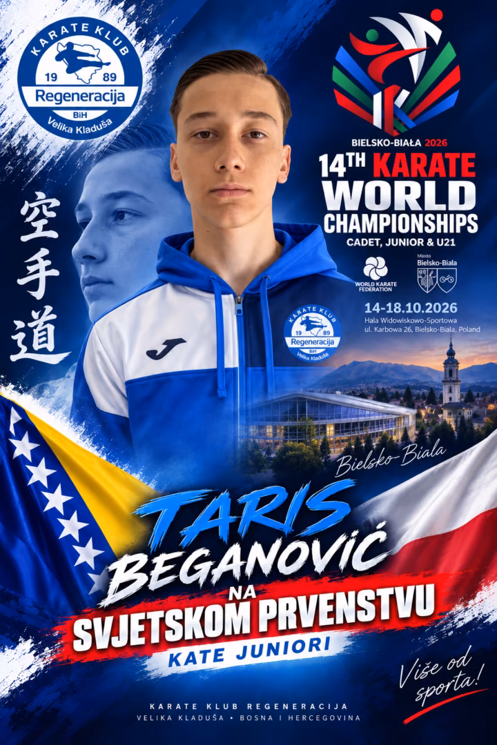 Odlične vijesti stižu iz Karate kluba „Regeneracija“ i predstavljaju još jedno veliko priznanje za sport u Velikoj Kladuši.