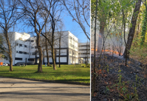 Požar kod Kantonalne bolnice u Bihaću: Brzom reakcijom zaposlenika spriječeno širenje vatre